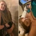 Drunk friends on a night out