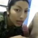 Slut from army sucking major