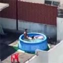 Neighbors caught testing new pool